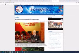 Medios laosianos informan sobre inauguración del XIII Congreso Nacional partidista de Vietnam
