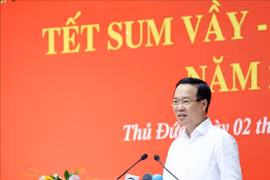 Presidente vietnamita asiste al programa del Tet en ciudad de Thu Duc