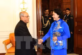 Líder parlamentaria de Vietnam dialoga con presidente de India