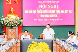 Se espera que la remoción de casas temporales y en ruinas para los hogares elegibles en Thai Nguyen se complete antes del 31 de marzo de 2025. (Fuente: VNA)
