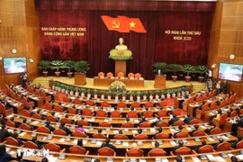 Sexto pleno del Comité Central del Partido Comunista de Vietnam del XIII mandato. (Fuente: VNA)