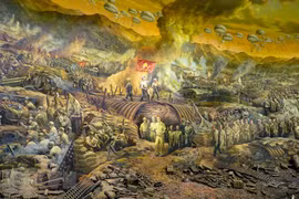 La pintura panorámica que recrea la histórica campaña Dien Bien Phu 
