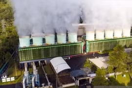 Una planta de energía geotérmica de la compañía eléctrica estatal PLN, con una capacidad de 140 megavatios, en el distrito de Bandung, Java Occidental. (Foto: Antara)