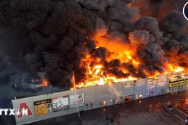 Escena del incendio. (Foto: VNA)