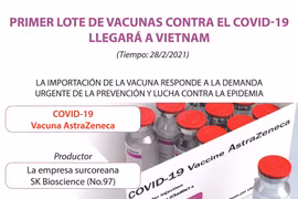 Primer lote de vacunas contra el covid-19 llegará a Vietnam