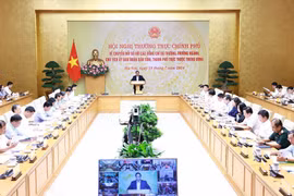 El primer ministro de Vietnam, Pham Minh Chinh, preside en la reunión (Fuente: VNA)