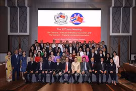Los participantes posan para una foto de grupo en la reunión (Foto: VNA)