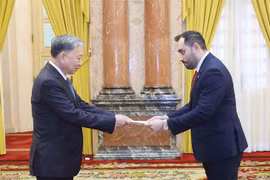 El presidente To Lam recibe al embajador de Nicaragua, Mario José Armengol Campos. (Foto: VNA)