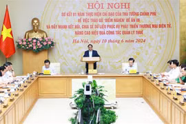 El primer ministro Pham Minh Chinh interviene en la conferencia (Fuente: VNA)