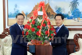Dirigentes vietnamitas felicitan a Laos por aniversario de amistad binacional