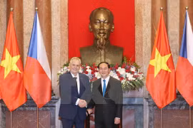 Presidente de Vietnam recibe a su homólogo de República Checa 