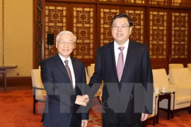 Líder partidista de Vietnam se reúne con titular de la Asamblea Popular Nacional de China