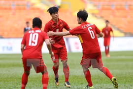 SEA Games 29: equipo futbolístico de Vietnam logra tercera victoria consecutiva
