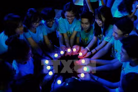 Estudiantes vietnamitas participan en programa Hora del Planeta