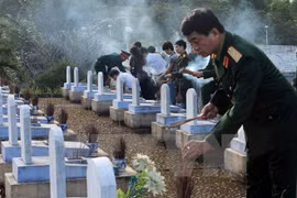 Inhuman restos de combatientes vietnamitas caídos en Laos