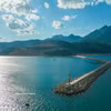 Vista panorámica de la zona portuaria de Lien Chieu, cuya primera fase se encuentra en proceso de construcción. Foto: VNA