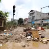 La ciudad de Yen Bai, en la provincia septentrional de Yen Bai, se ha visto gravemente afectada por el tifón Yagi. (Foto: VNA)