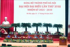 La XVIII Asamblea del Comité del Partido de Hanoi, período 2025-2030 (Fuente: VNA)