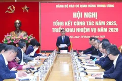 El miembro del Buró Político y miembro permanente del Secretariado del Comité Central del Partido Comunista de Vietnam (PCV), Tran Cam Tu, habla en la cita (Fuente: VNA)