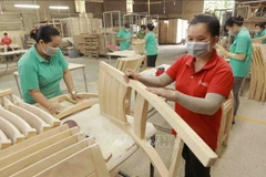 Producción de muebles de madera para exportación (Fuente: VNA)