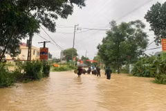 Una parte de la comuna de Vna Nham en la provincia de Lang Son tras lluvias intensas (Fuente: VNA)