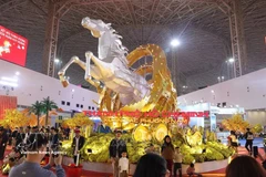 En la Feria de Primavera, la imagen del caballo, animal representativo del Año Nuevo Lunar (Tet) 2026, destaca en diversos espacios expositivos (Fuente: VNA)