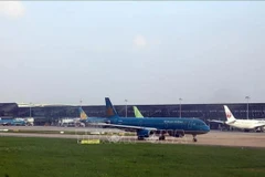 En el aeropuerto internacional de Noi Bai en Hanoi (Fuente: VNA)