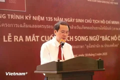 Nguyen Van Tung, miembro de la Junta Directiva y subdirector de la Editorial Educativa de Vietnam, en el evento. (Foto: VietnamPlus)
