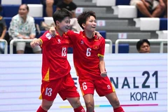 La selección femenina de fútbol sala de Vietnam celebra su victoria contra Indonesia - Foto: FA Tailandia