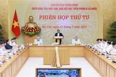 El primer ministro de Vietnam, Pham Minh Chinh preside la reunión (Fuente: VNA)