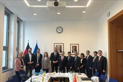En el encuentro entre la delegación vietnamita y el Ministerio del Interior alemán (Fuente: VNA)