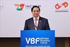 El primer ministro de Vietnam, Pham Minh Chinh, habla en el evento (Fuente: VNA)