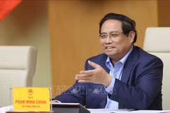 El primer ministro de Vietnam, Pham Minh Chinh, habla en la cita (Fuente: VNA)