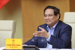 El primer ministro de Vietnam, Pham Minh Chinh, habla en la cita (Fuente: VNA)