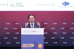 El primer ministro de Vietnam, Pham Minh Chinh, habla en el evento (Fuente: VNA)