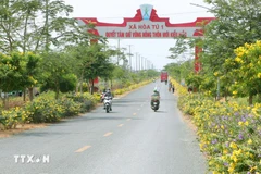 Camino a la nueva comuna rural modelo Hoa Tu 1 en la antigua provincia de Soc Trang. (Foto: VNA)