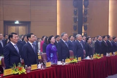 El secretario general del PCV To Lam, asiste a la ceremonia por el 80º aniversario de la fundación del Ministerio del Interior (Fuente: VNA)