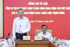 El secretario general del Partido Comunista de Vietnam (PCV), To Lam habla en el evento (Fuente: VNA)