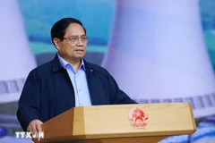 El primer ministro de Vietnam, Pham Minh Chinh habla en el evento (Fuente: VNA)