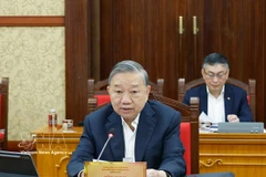 El secretario general del Partido Comunista de Vietnam, To Lam, habla en el evento (Fuente: VNA)