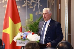 El primer secretario del Comité Central del Partido Comunista de Cuba y presidente de la República, Miguel Díaz-Canel Bermúdez (Fuente: VNA)