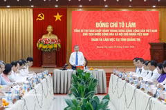 El secretario general del Partido Comunista y presidente de Vietnam, To Lam, habla en la cita (Fuente: VNA)