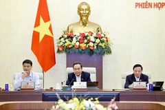 El presidente del Parlamento, Tran Thanh Man (centro) habla en el evento (Fuente: VNA)