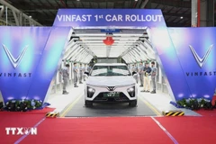 Vehículos eléctricos producidos en la planta de VinFast en India. (Foto: VNA)