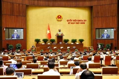 En una sesión de la Asamblea Nacional de Vietnam (Fuente: VNA)