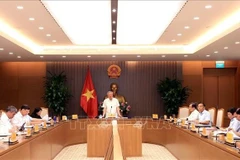 El viceprimer ministro permanente de Vietnam, Nguyen Hoa Binh, habla en la cita (Fuente: VNA)