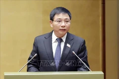 El ministro de Finanzas, Nguyen Van Thang, habla en el evento (Fuente: VNA)