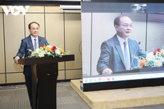 El viceministro del Interior, Vu Chien Thang, interviene en la conferencia nacional. (Foto: VOV)