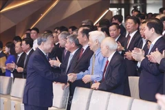 El secretario general del Partido Comunista de Vietnam, To Lam, y los delegados en el evento (Fuente: VNA)