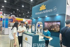 El stand de Vietnam Airlines en la feria (Fuente: VNA)